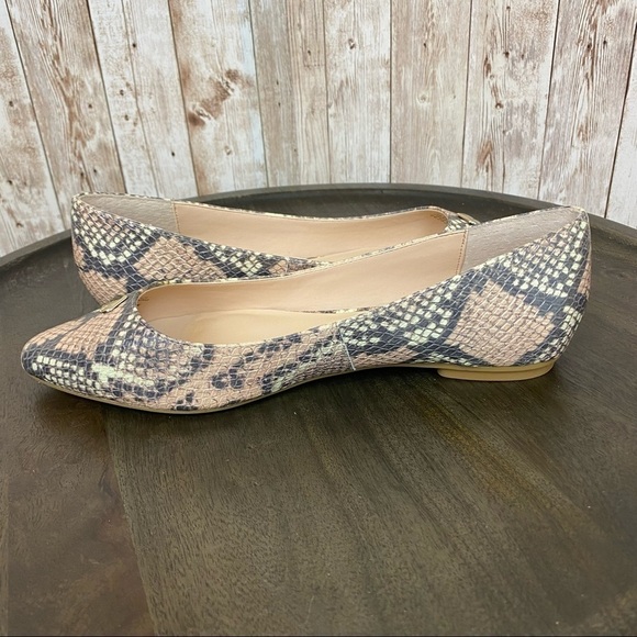 Kate Spade Nylah Snakeskin Pointed Toe Leather Flat Size 6.5 Women - Picture 10 of 13